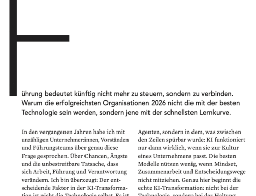 Mein Vorwort und Gastbeitrag im Quantum Magazin: Mensch, Maschine Mindset – Warum KI-Leadership zur neuen Schlüsselkompetenz wird